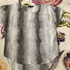 Snake Print Short Sleeve Top